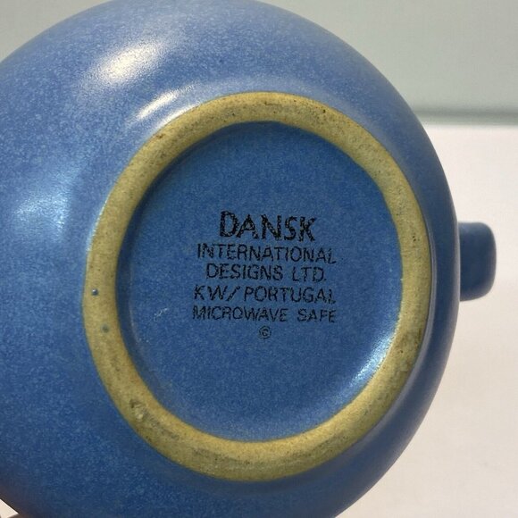 Vintage Dansk Intl Mesa Sky Blue Stoneware Creamer Cream Pitcher Portugal Handle - Picture 5 of 8